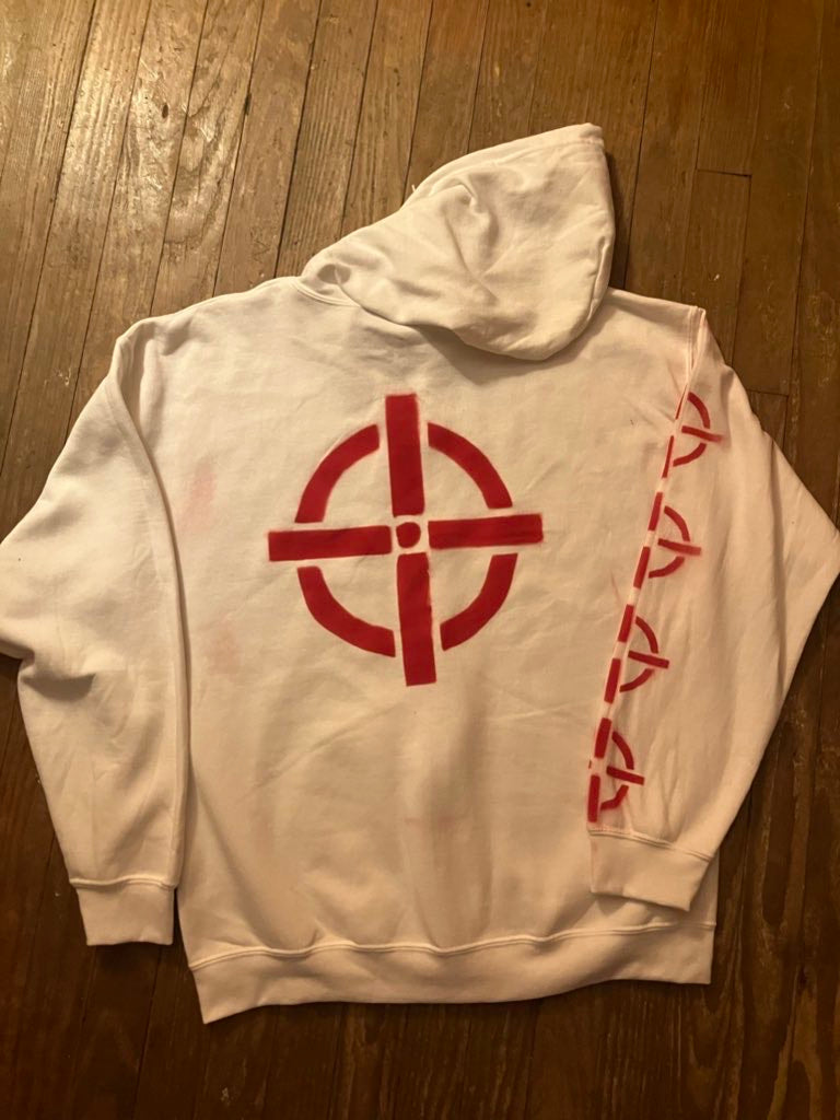 STENCIL ZIP UP HOODIE