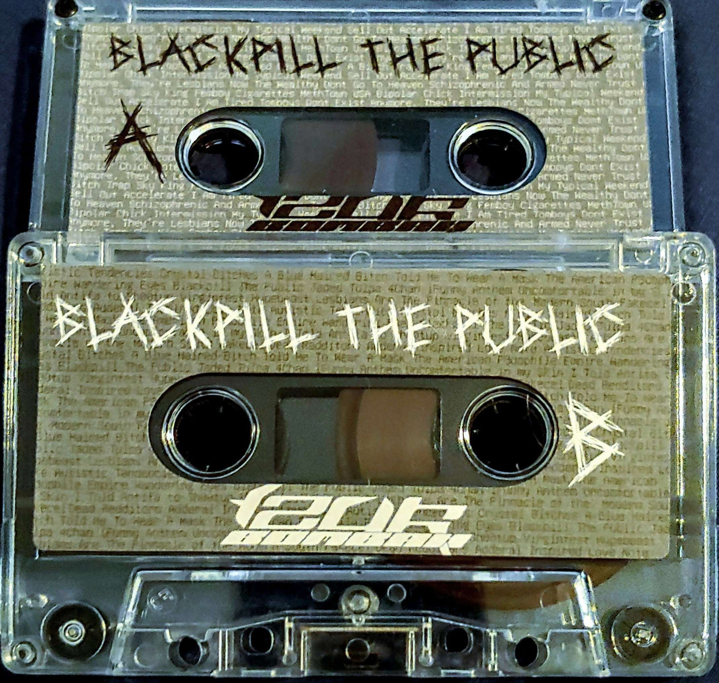 Tzarbombah Black Pill the Public Cassette Front and Back