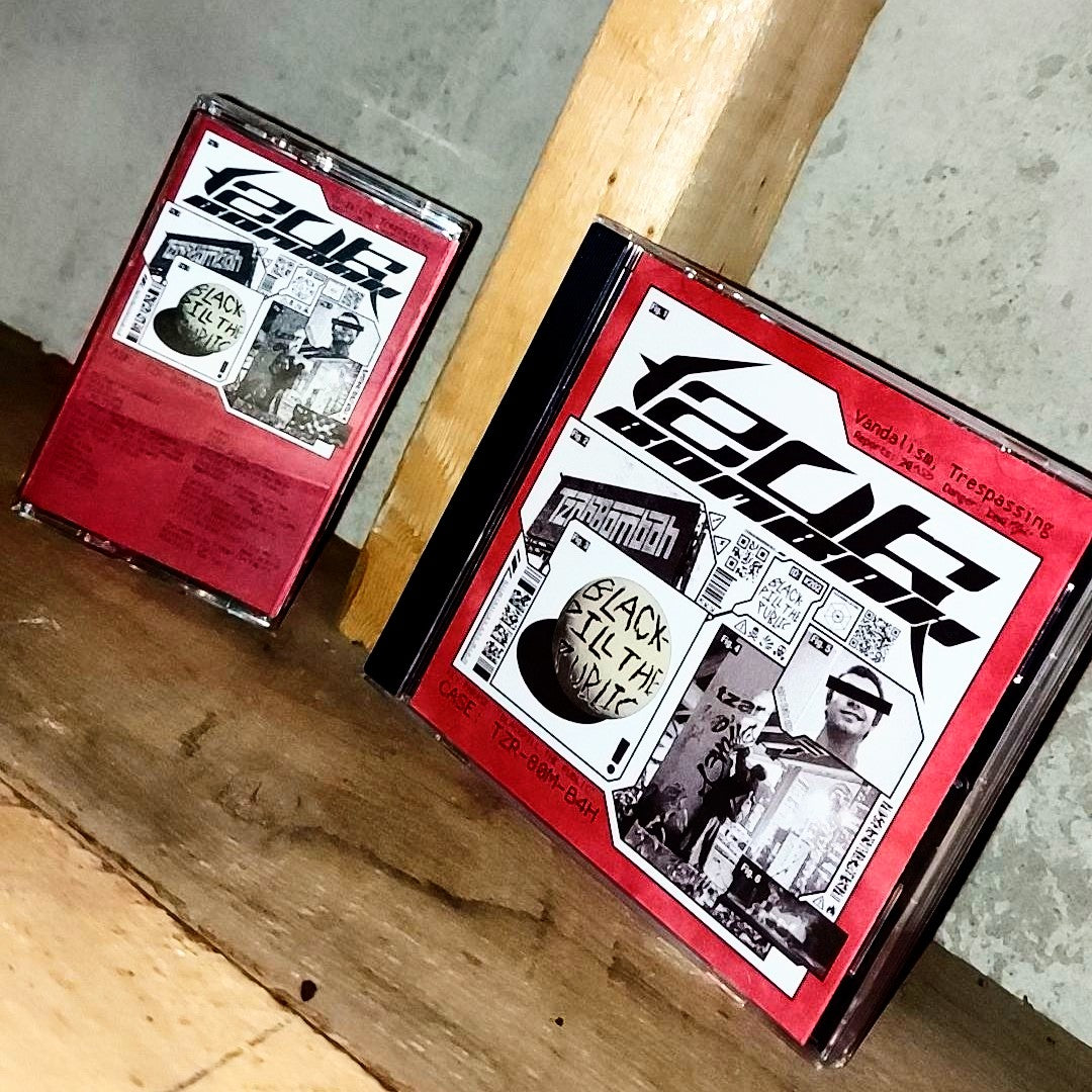 Tzarbombah Black Pill the Public Cassette Tape Case and CD Case