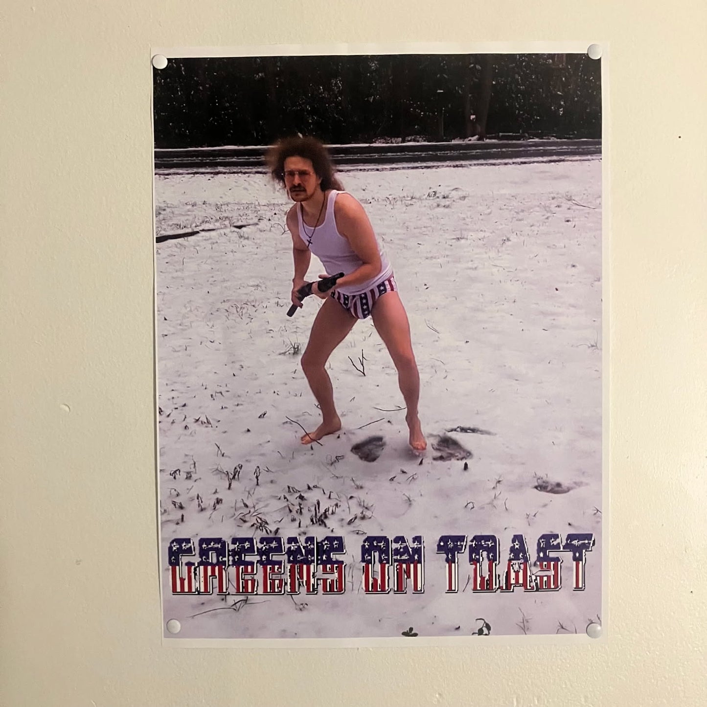 Greens on toast snow poster