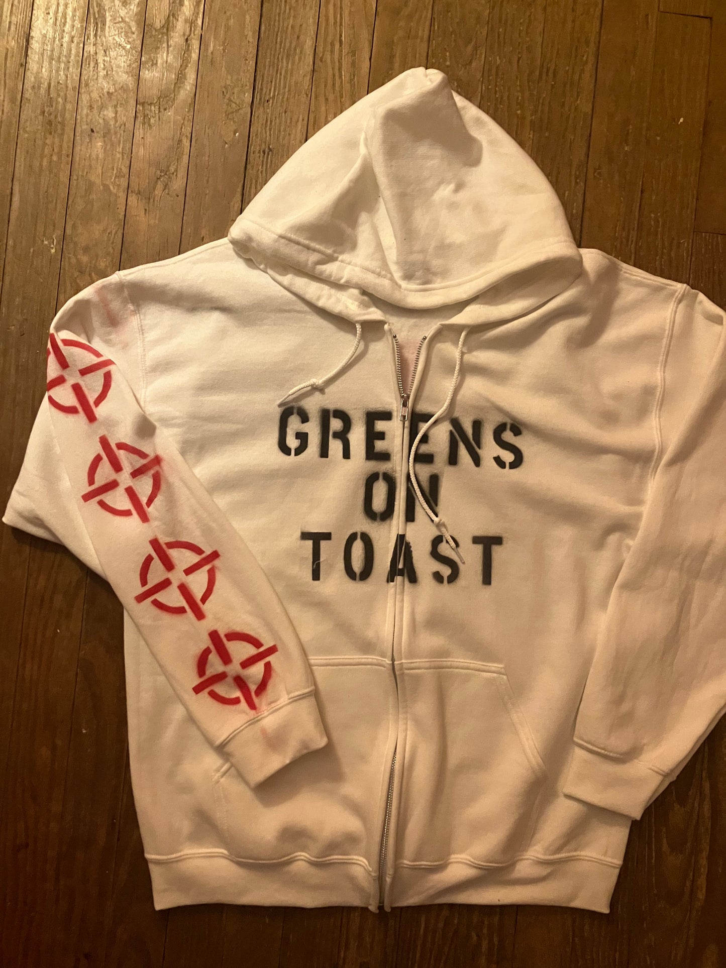 STENCIL ZIP UP HOODIE