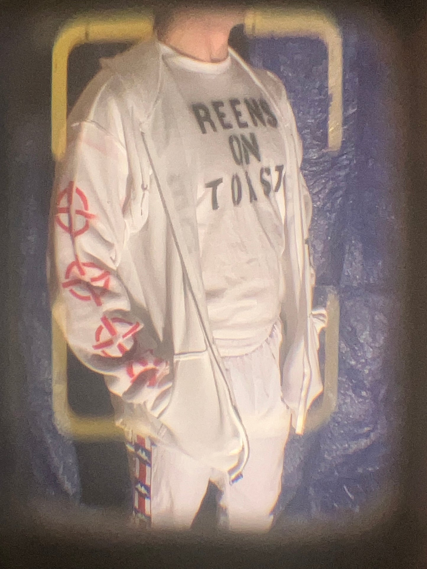 STENCIL ZIP UP HOODIE